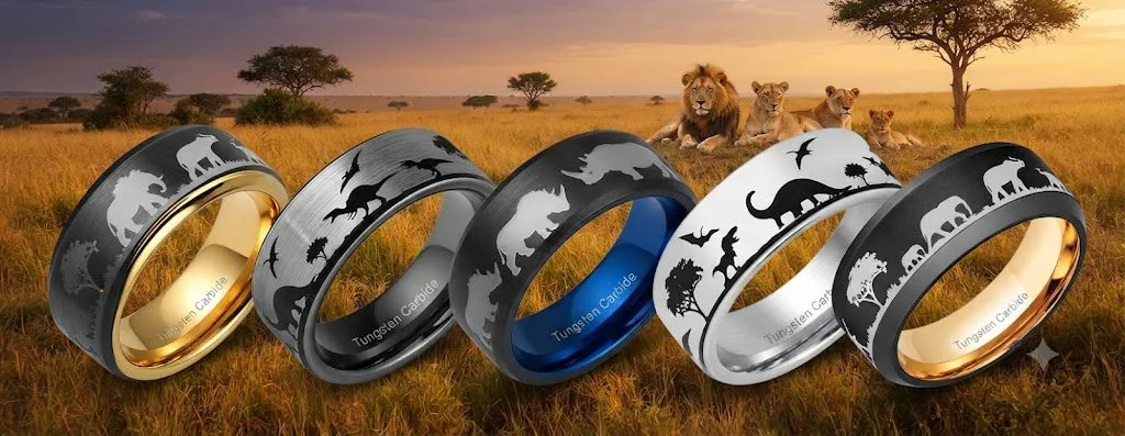 dinosaur lions elephant rings