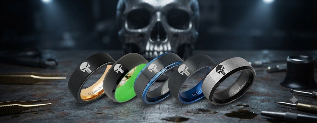 skull punisher Rings